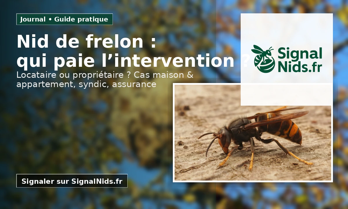 Nid de frelon : qui paie, locataire ou propriétaire ?