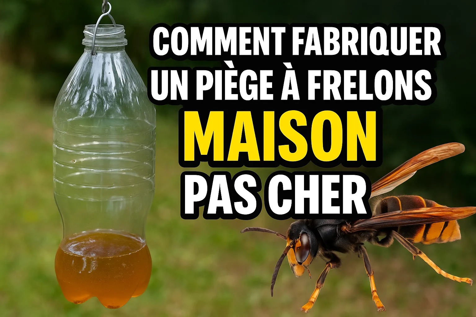 Piège frelon asiatique maison : recette, appât, bouteille